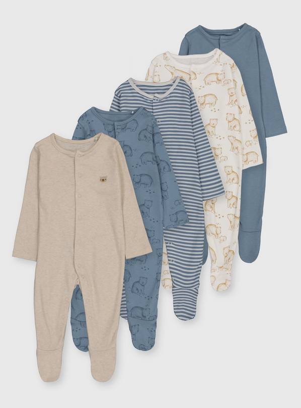 Buy Blue Bear Sleepsuit 5 Pack 1824 months Sleepsuits and pyjamas